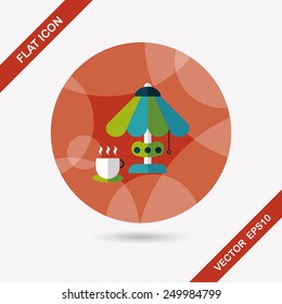 coffee time flat icon with long shadow,eps10
