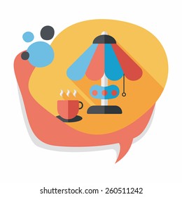 coffee time flat icon with long shadow,eps10