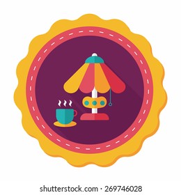 coffee time flat icon with long shadow,eps10