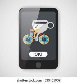 coffee time flat icon with long shadow,eps10