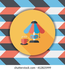 coffee time flat icon with long shadow,eps10