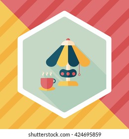 coffee time flat icon with long shadow,eps10