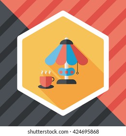 coffee time flat icon with long shadow,eps10
