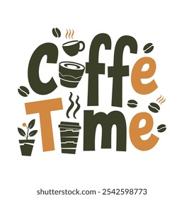 Coffee time is a fun and playful way to describe a coffee shop or cafe