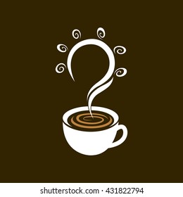 coffee time get good idea, light bulb idea. vector design. illustration.