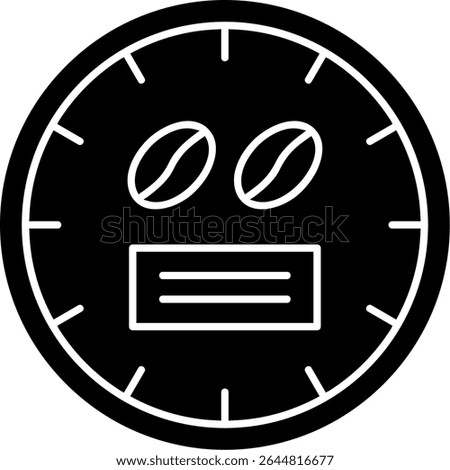 Coffee Time Glyph Vector Icon Design