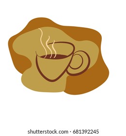 coffee time, hand drawn vector illustration