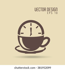 coffee time icon design 