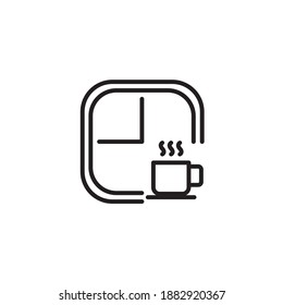 Coffee time icon. Icon design for cafes and restaurants. Vector
