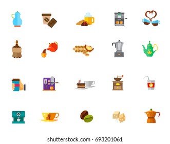Coffee time icon set