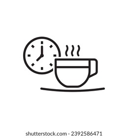 Coffee Time Icon Sign Symbol 