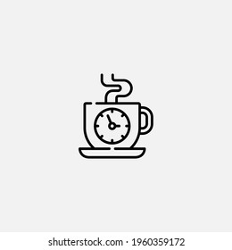 Coffee time icon sign vector,Symbol, logo illustration for web and mobile