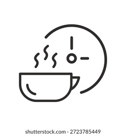 Icono de la hora del café, símbolo del té