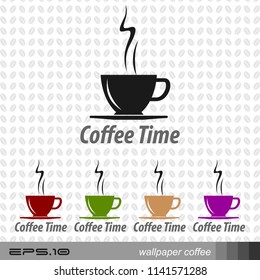 coffee time icon vector