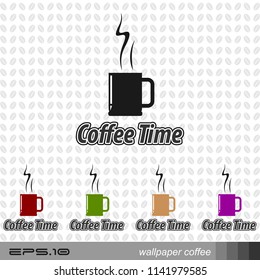 coffee time icon vector