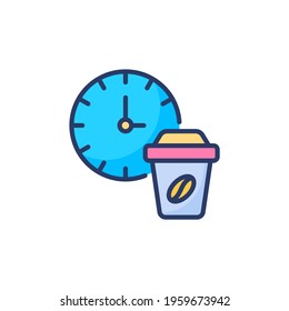 Coffee Time icon in vector. Logotype