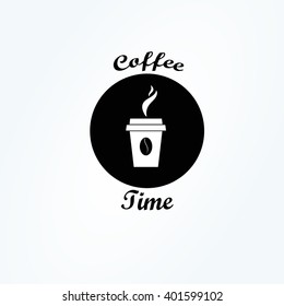 Coffee Time icon. Vector for poster/postcard.