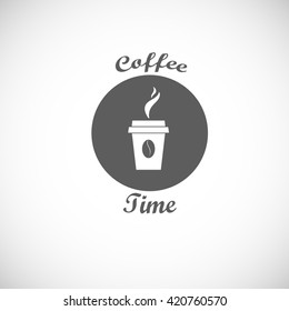 Coffee Time icon. Vector for poster/postcard.