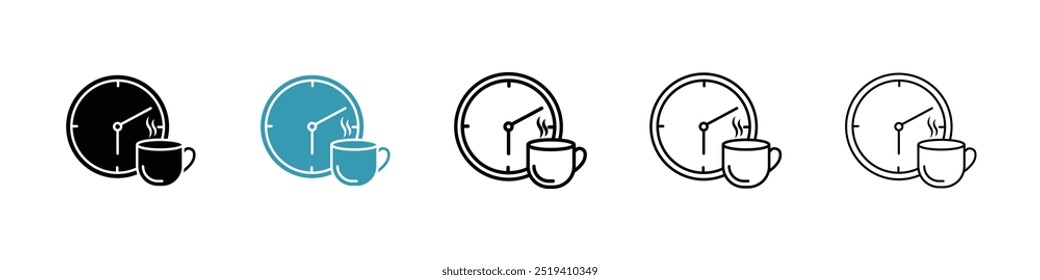 Coffee time icon vector icon set. EPS 10