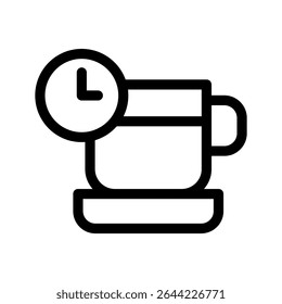 Coffee Time Icon Vector Symbol Design Illustration