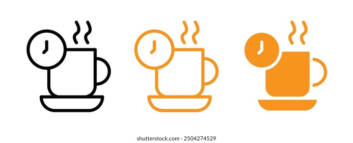 Coffee time icon web design in vector