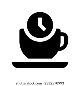 icono de hora de café para tu sitio web, móvil, presentación y diseño de logotipo.