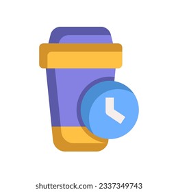 Kaffeezeitsymbol für Ihre Website, Ihr Handy, Ihre Präsentation und Ihr Logo-Design.