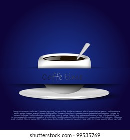 coffee time illustration with cup of coffee