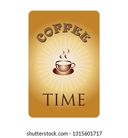 Coffee Time Illustration. Trendy Symbol for Design Element, Presentation, Beverages Websites.