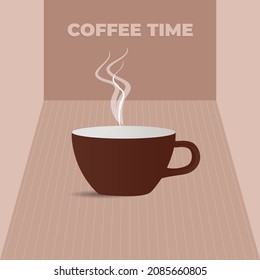 Coffee time illustration. Vector illustration