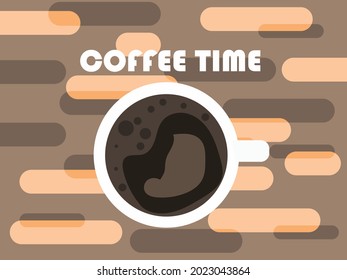 coffee time isolated and vector and illustraion coffee bubbles
