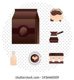 semillas de máquina de hervidor de café