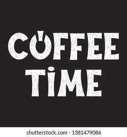 Coffee Time lettering logo advertisment