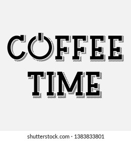 Coffee Time lettering logo advertisment