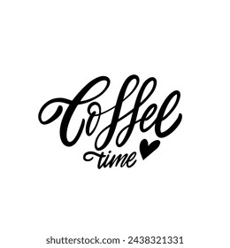 Frase con letras para el café. Dibujado a mano arte vector de color negro aislado sobre fondo blanco.