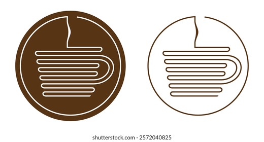 Coffee time. Logo of the coffee. Cup of coffee. Break time. Vector. Illustration