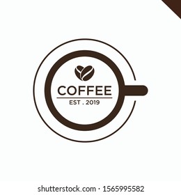 coffee time logo design concept, coffee logo vector, food and drink logo template
