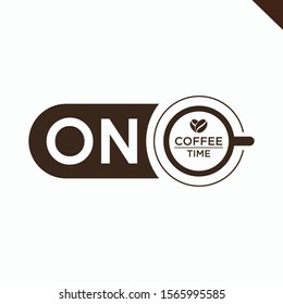 coffee time logo design concept, coffee logo vector, food and drink logo template