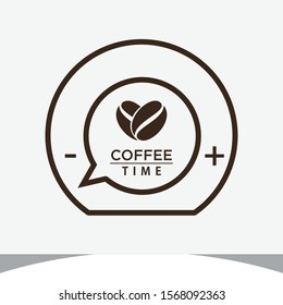 coffee time logo design inspiration, speedometer and coffee logo design concept, drink logo vector
