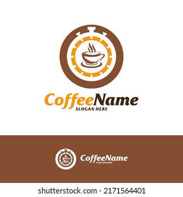 Coffee Time Logo Design Template. Coffee logo concept vector. Creative Icon Symbol