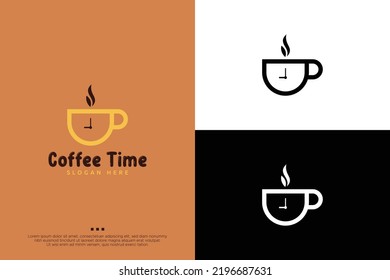 Coffee time logo design template
