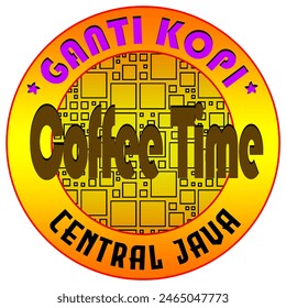 Coffee Time logo design template. Retro coffee emblem. Vector art.