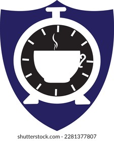 coffee time logo design vector template