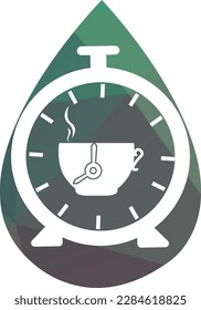 coffee time logo design vector template