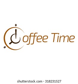 Coffee time logo design. Vector illustration.