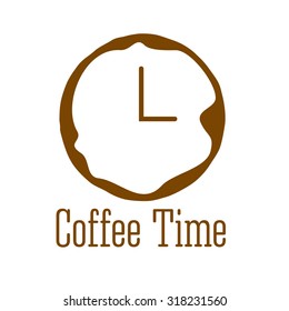 Coffee time logo design. Vector illustration.