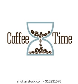 Coffee time logo design. Vector illustration.