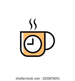 Coffee time logo icon symbol illustration