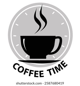 coffee time logo, sign, symbol. vector, illustration