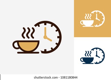 Coffee Time Logo Template Design Vector, Emblem, Design Concept, Creative Symbol, Icon
